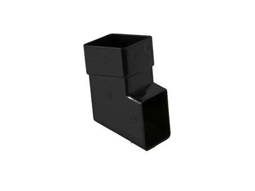 Square Downpipe Shoe 65mm - Black