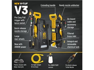 VTUF V3 Pressure Washer V3240X2 240v 150bar