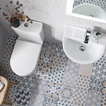 Have fun in a small bathroom with statement tiles
