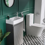Narrow basins are popular in Cloakrooms and are a great small bathroom idea