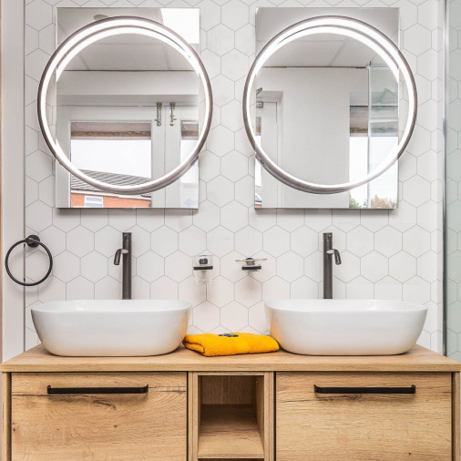 Double basin on display at Boston Bathrooms
