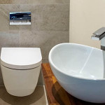 Compact counter basin for a small bathroom