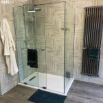 Herringbone heaven in a bathroom