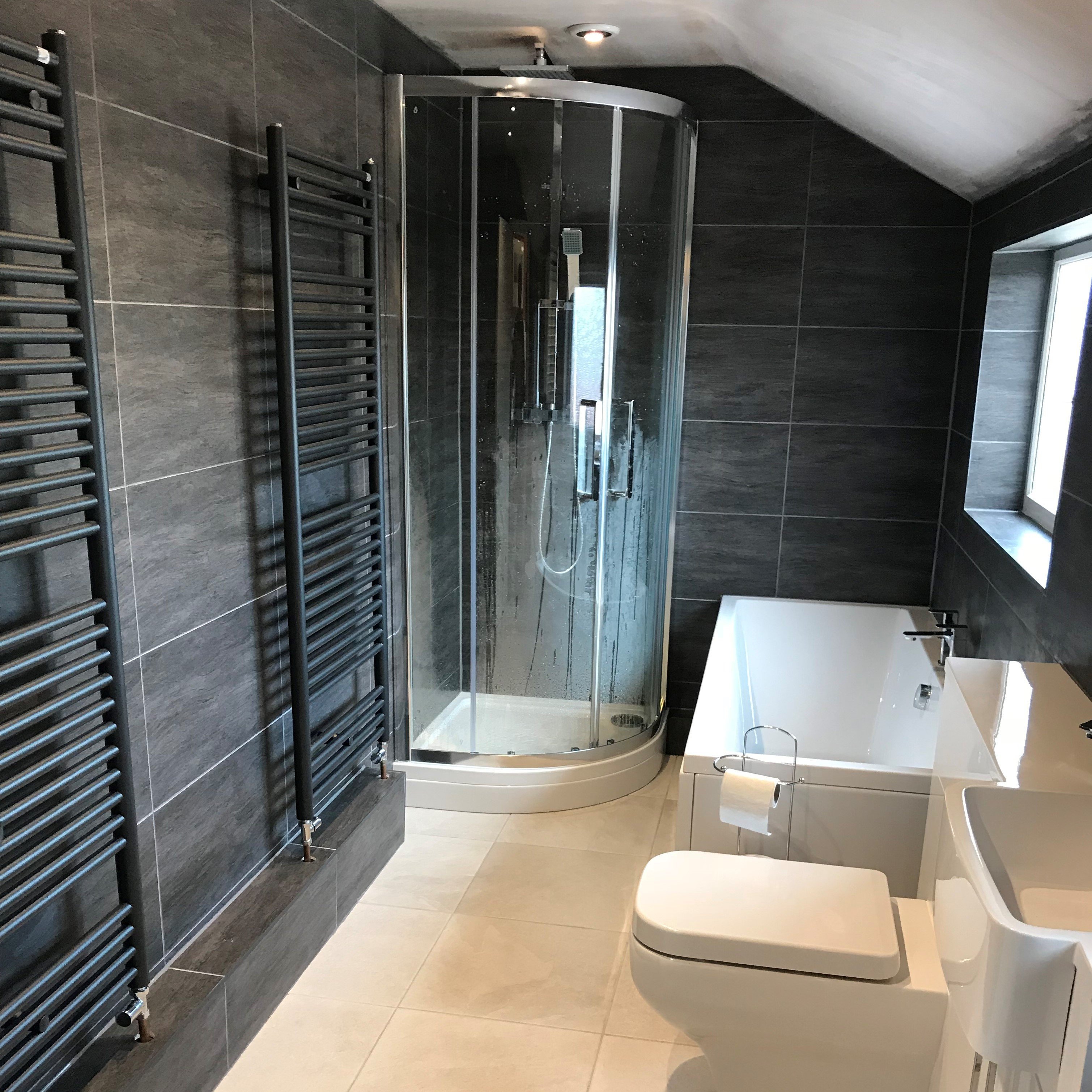Bathroom transformation into contemporary design