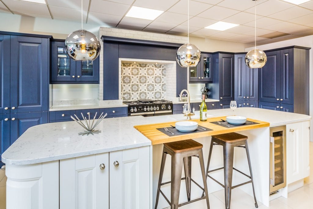 Painted Blue kitchen from Symphony Kitchens