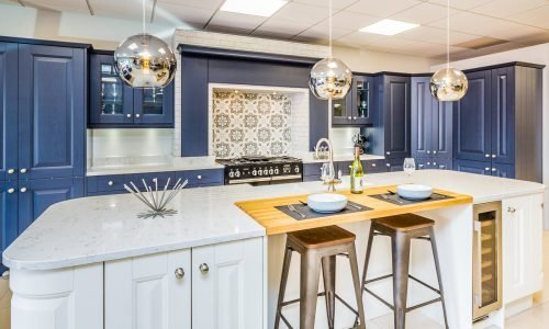 Painted Blue kitchen from Symphony Kitchens