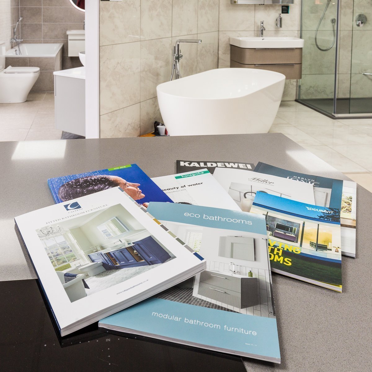 Bathroom Brochures - brands we work with at Turnbull Newark
