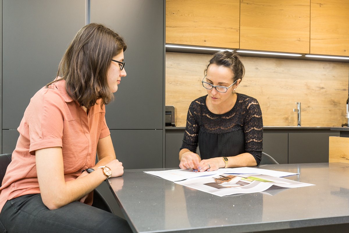 A Kitchen Designer will sit down with you and talk you through your plan