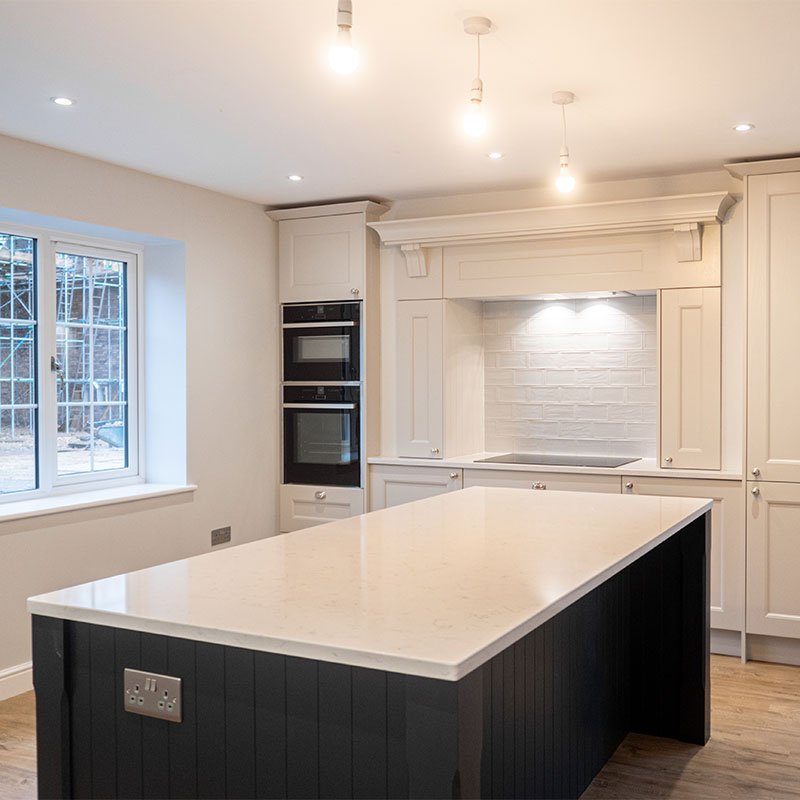 Shaker Kitchen from Sheraton from their Manor House range in Limestone and Anthracite