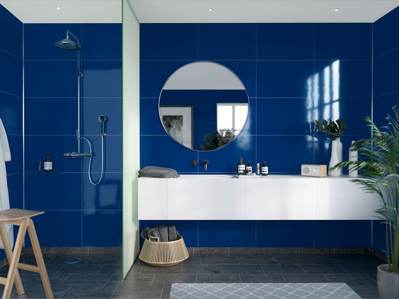 Bathroom Ideas - Colourful Bathroom with Fibo Panels