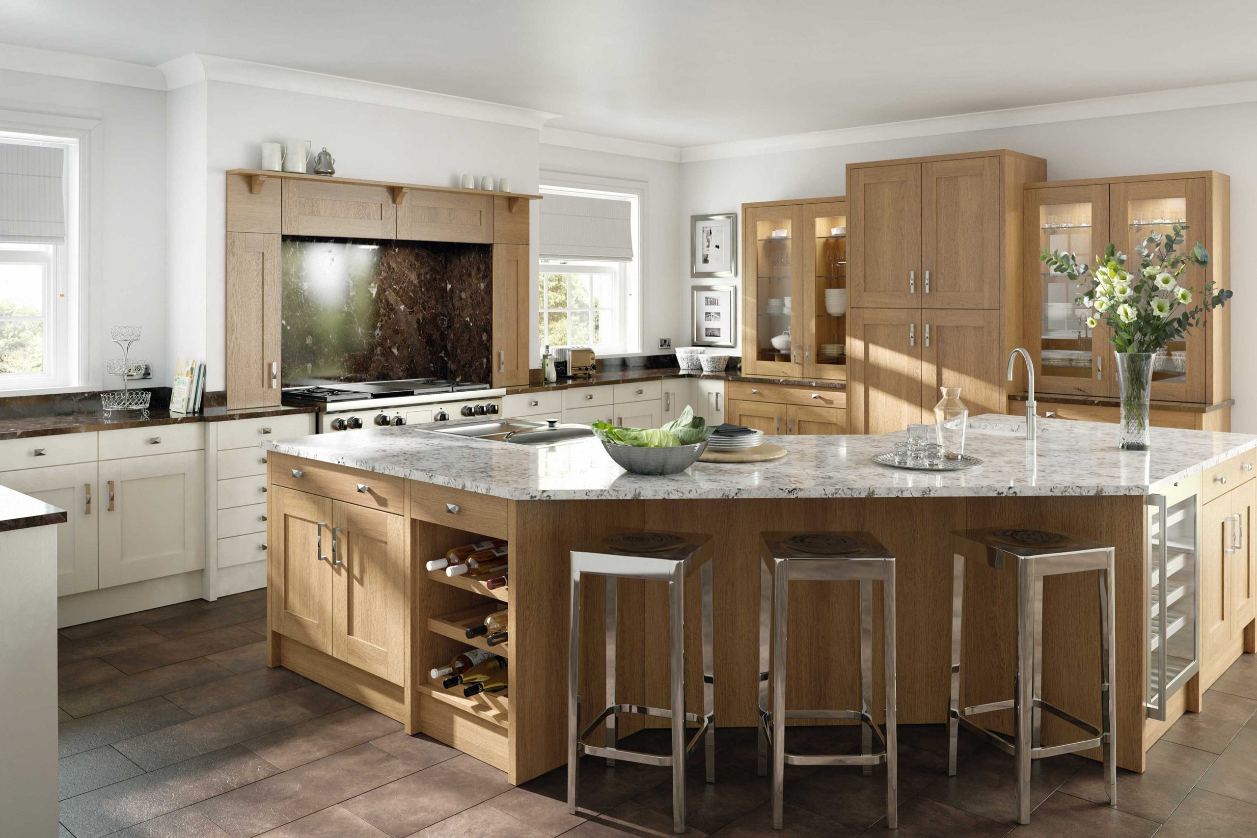 Country Kitchen - oak wood kitchen units