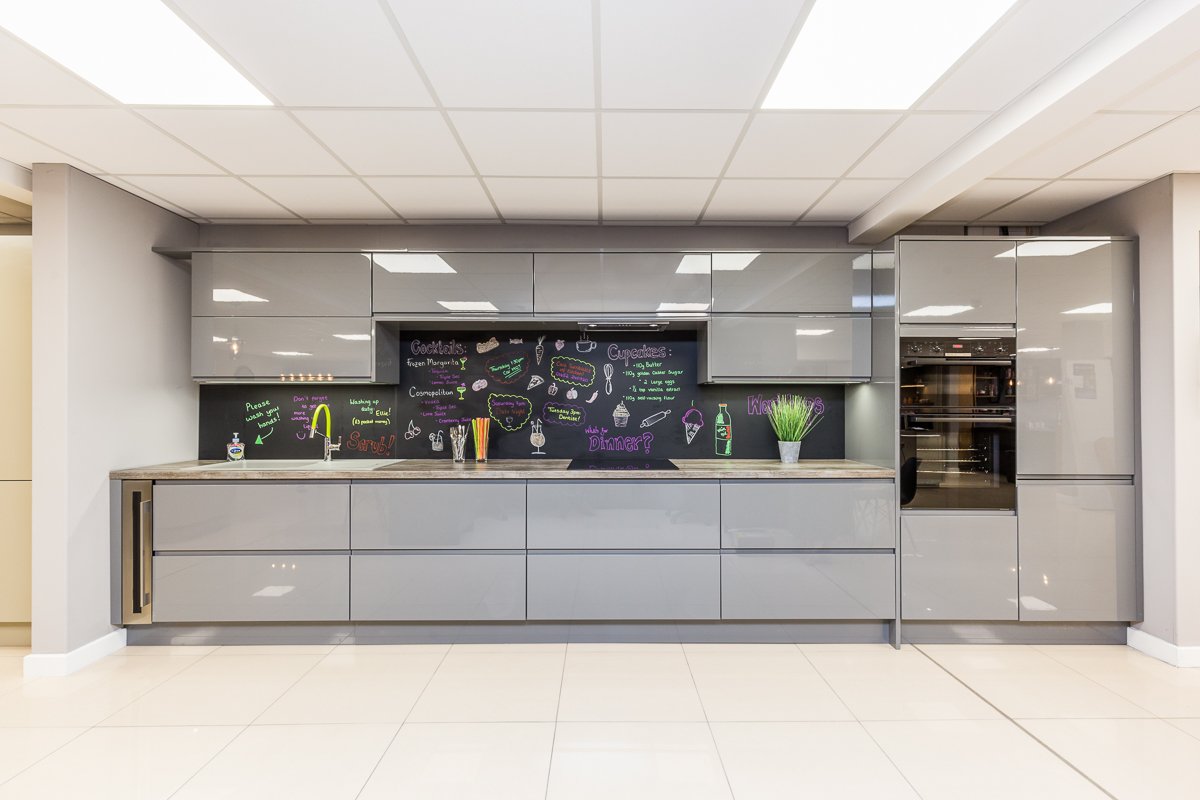 High Gloss Grey Kitchen