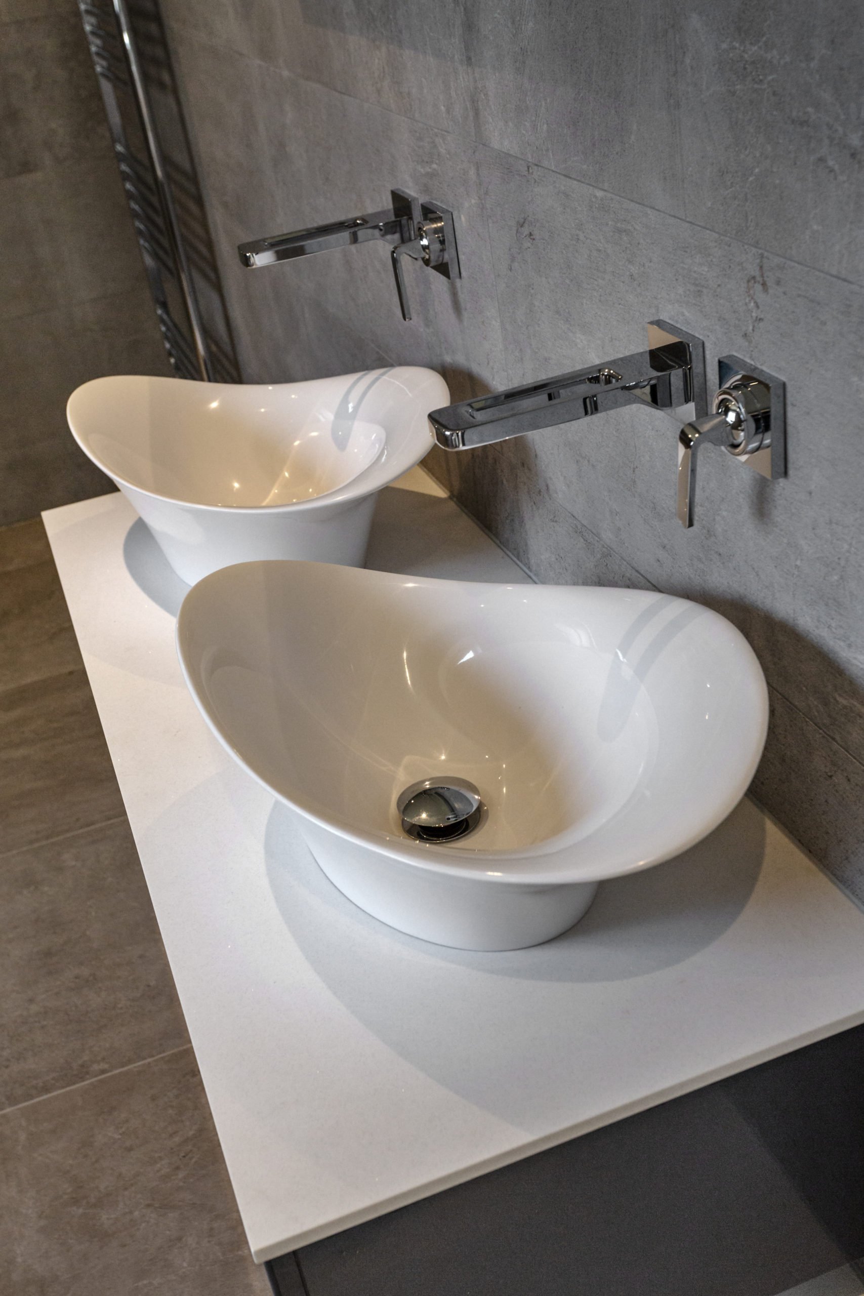 Flared Crosswater Basin creates a modern bathroom look