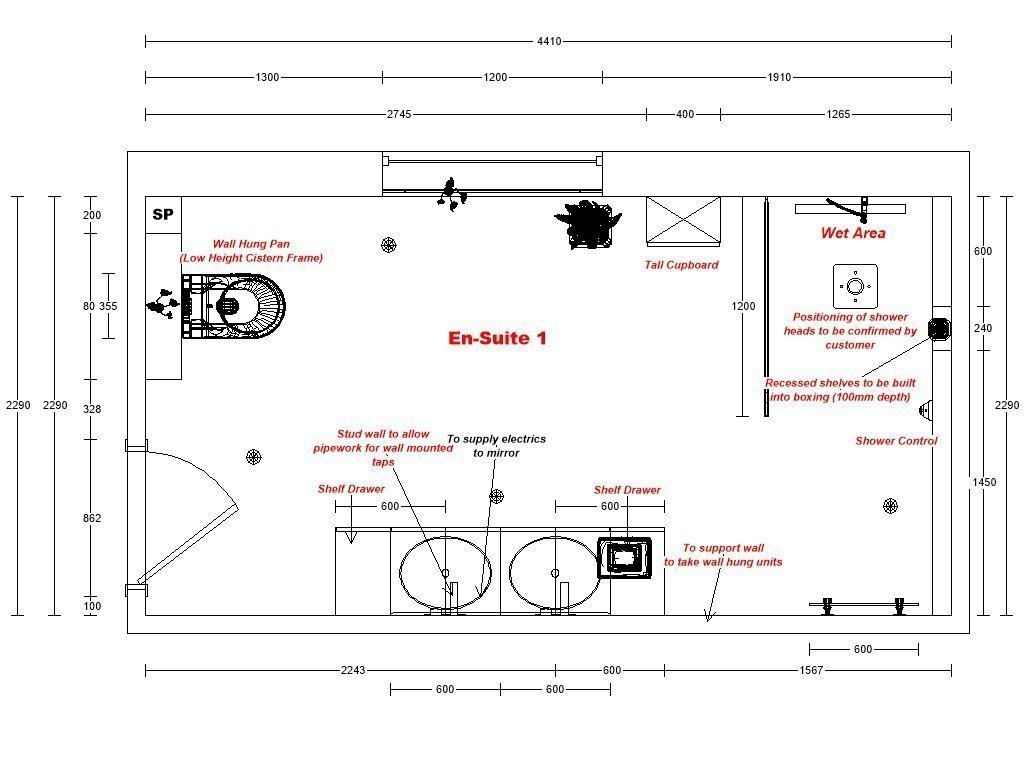 Ensuite 1 - plans