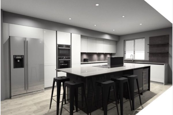 Rotpunkt Kitchen modern design in monochrome