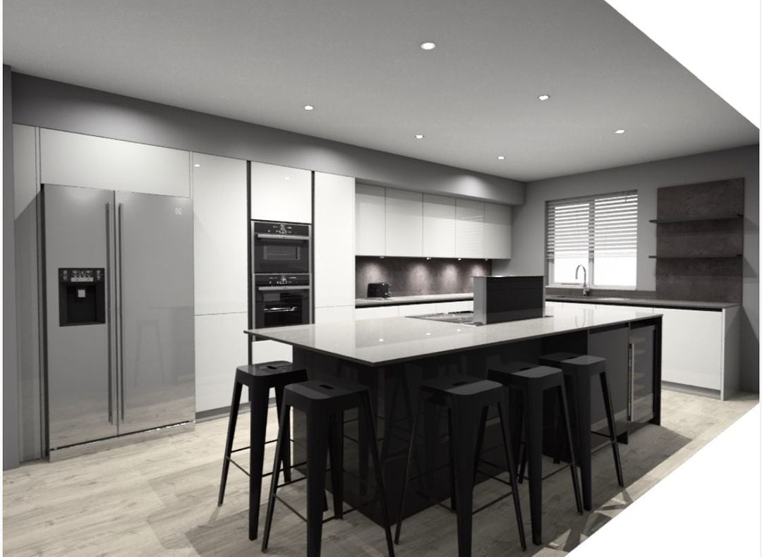 Rotpunkt Kitchen modern design in monochrome