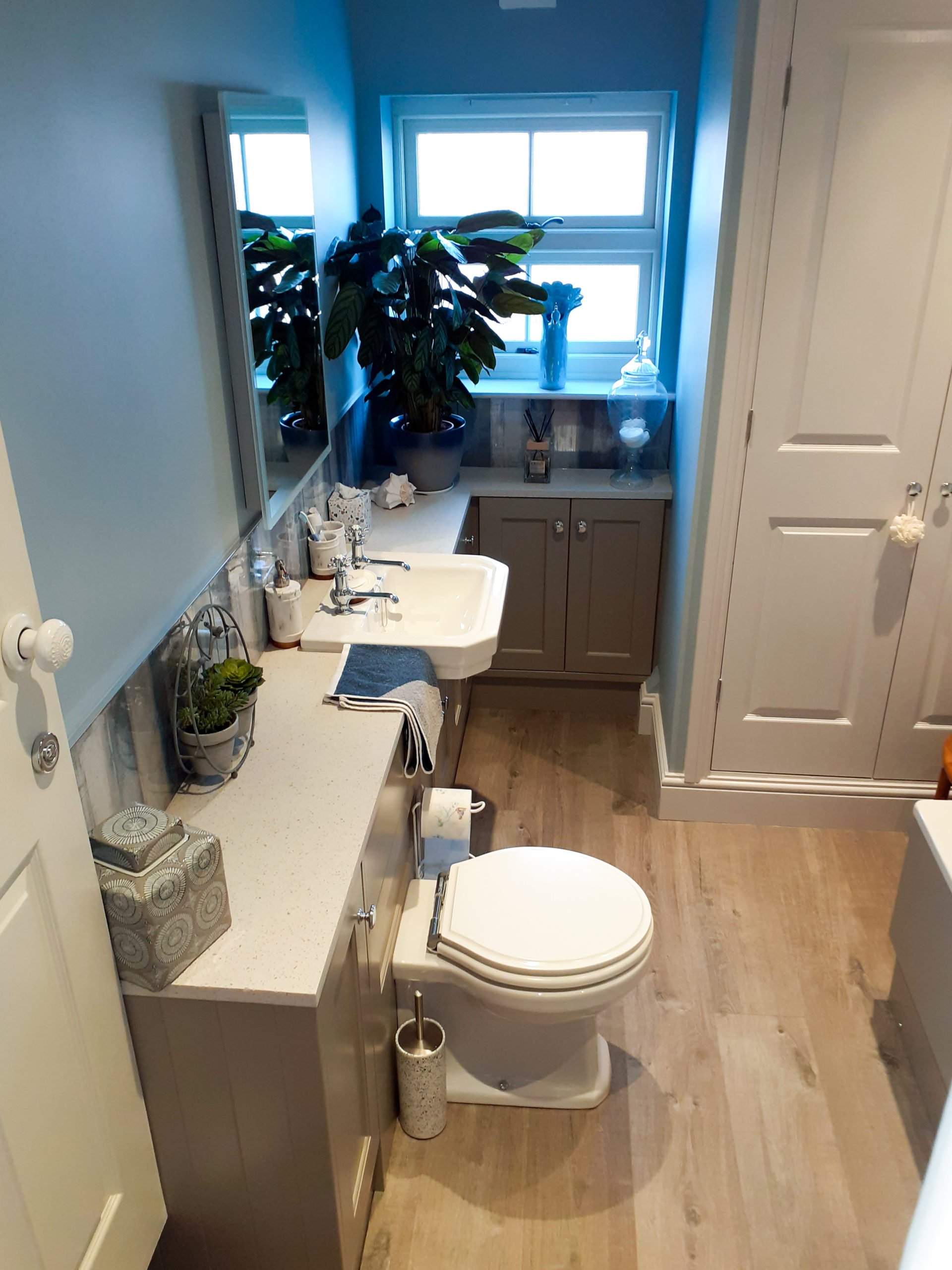 Stylish Roper Rhodes bathroom furniture in a small bathroom