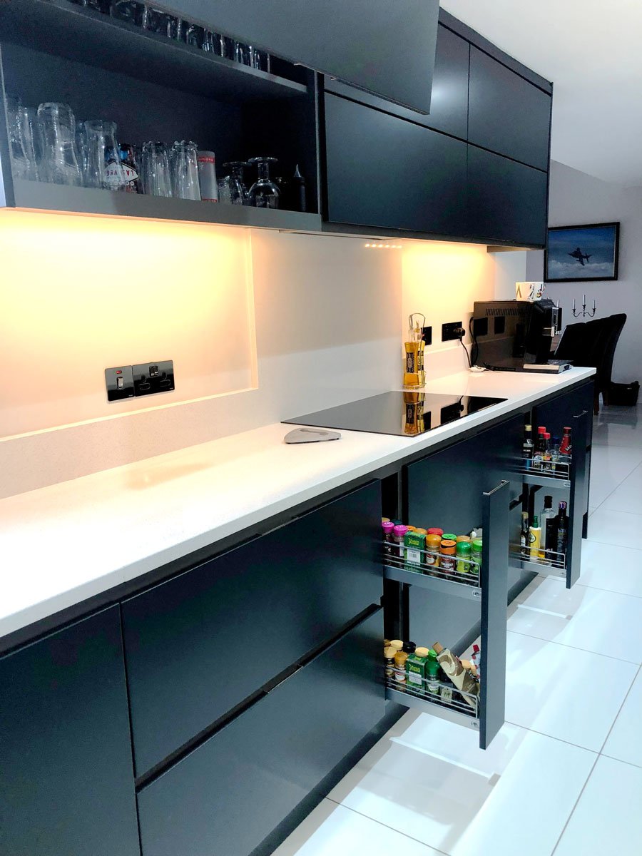 Modern black kitchen