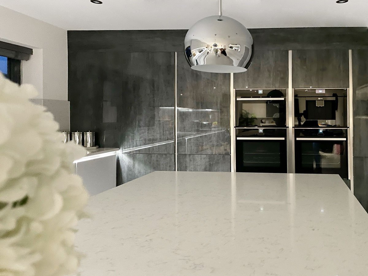 Gloss grey kitchen