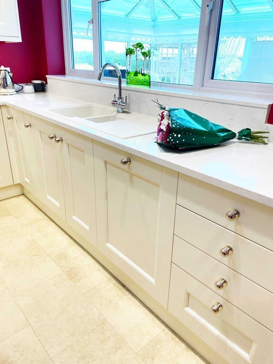 Shaker kitchen with under counter drawers