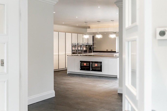 Open Plan White Kitchen in Woodhall Spa