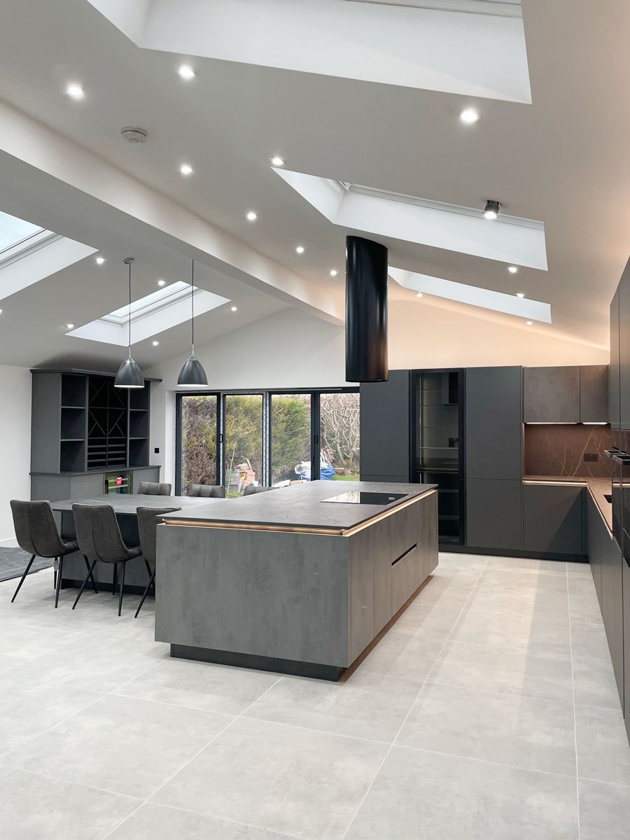 Rotpunkt Grey Kitchen lighting