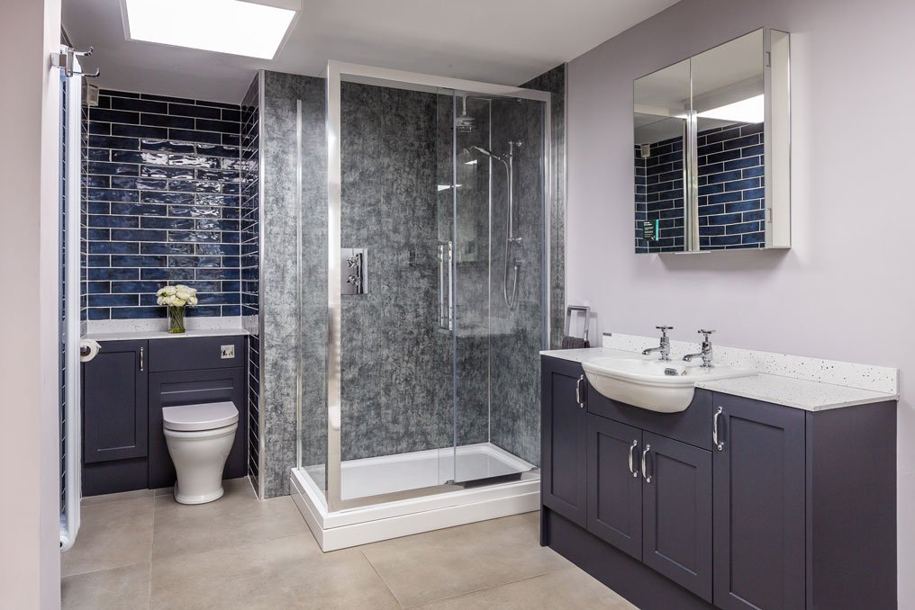 Blue Bathroom Inspiration = Bathroom Displays at Sleaford Showroom