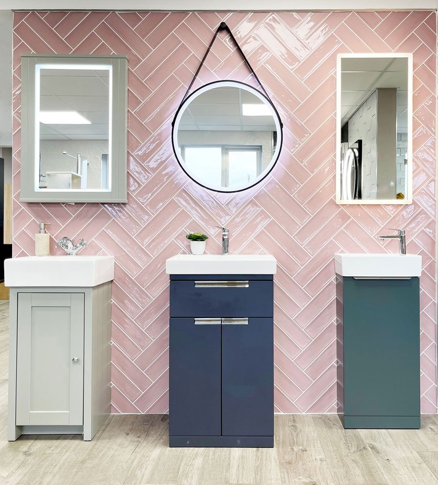 Pink-Wall-Tiles---make-an-impact-with-an-intricate-laying-pattern-rather-than-plain-brick-bond-tiles