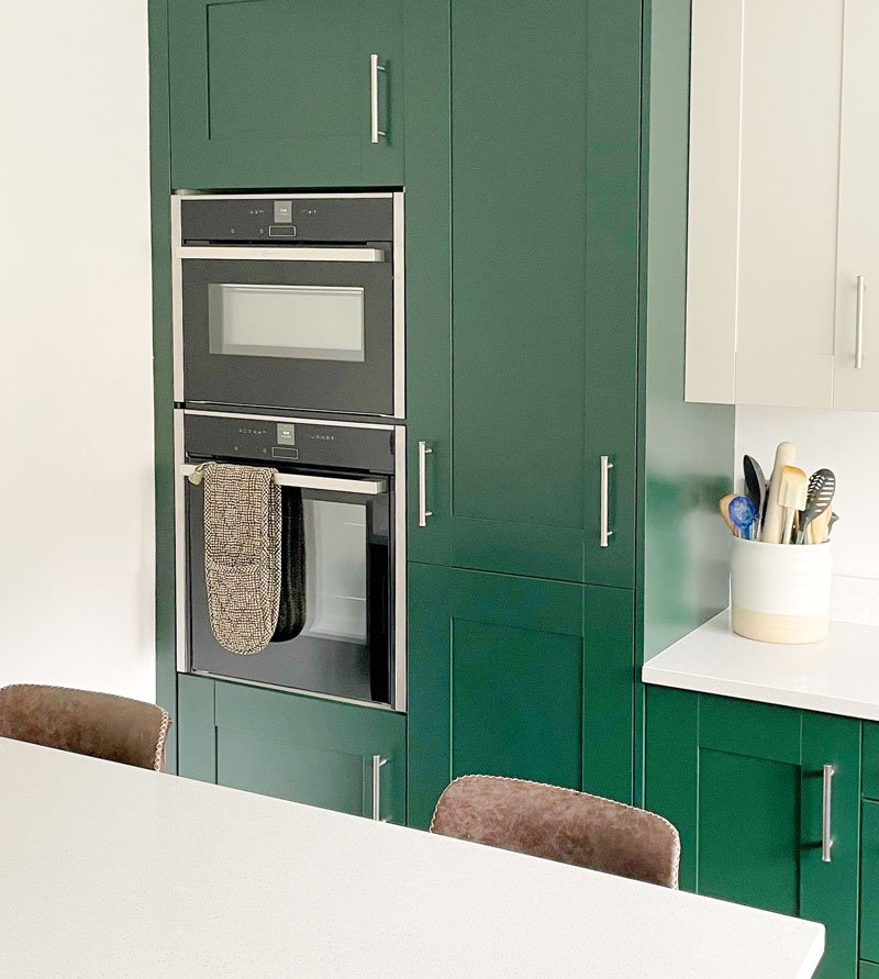 NEFF Appliances in Green Shaker Kitchen