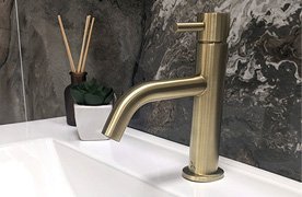 Monoblock Brushed Brass Tap