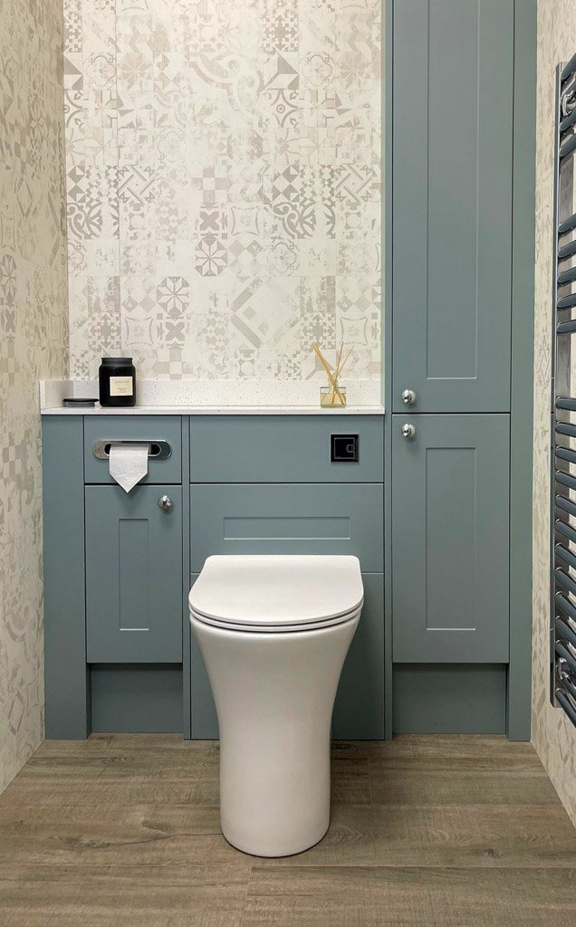 Neat cloakroom storage options