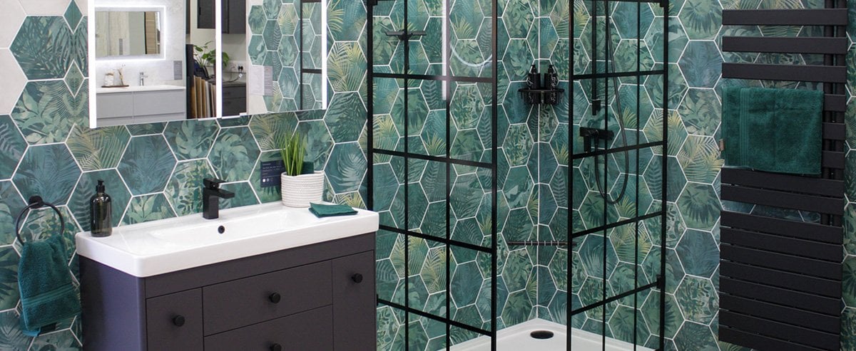Glamorous Green Bathroom designed by Horncastle
