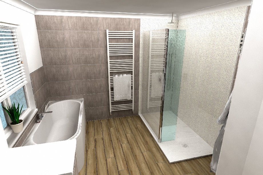 3D Design of spacious Bathroom