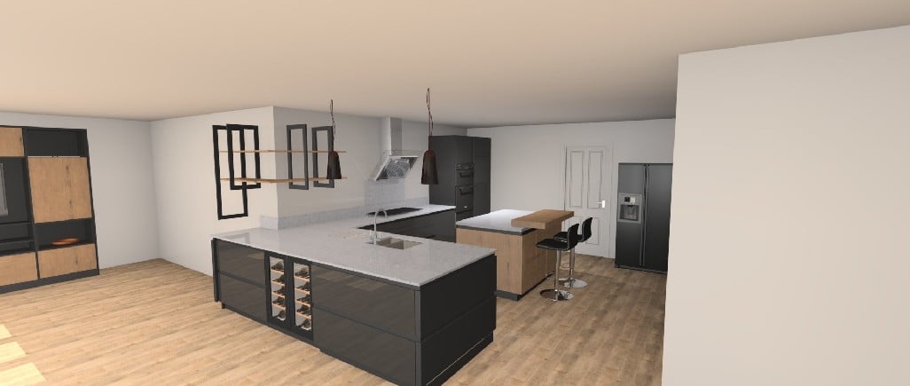 3D design for Rotpunkt kitchen