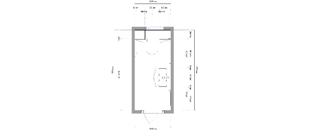 Toilet and Cloakroom 2D plan