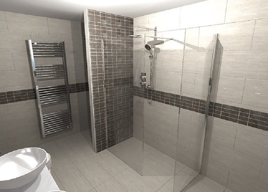 3D design - shower area