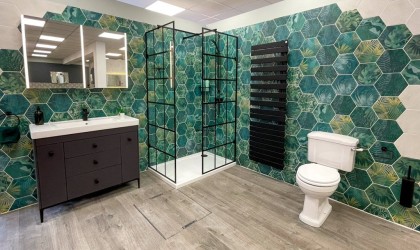 Many different tile options are available, from bright and colorful to more plain.