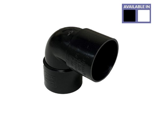 Solvent Waste Knuckle Bend 40mm x 90Deg - Black